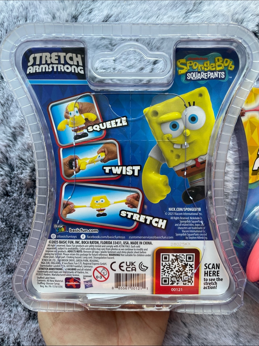 2pc LOT •STRETCH ARMSTRONG• SpongeBob SquarePants + Patrick Squish Toys >> NWT - Picture 4 of 14